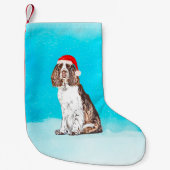 Englisch Springer Spanischer Hund in Schnee Weihna Kleiner Weihnachtsstrumpf (Vorderseite)