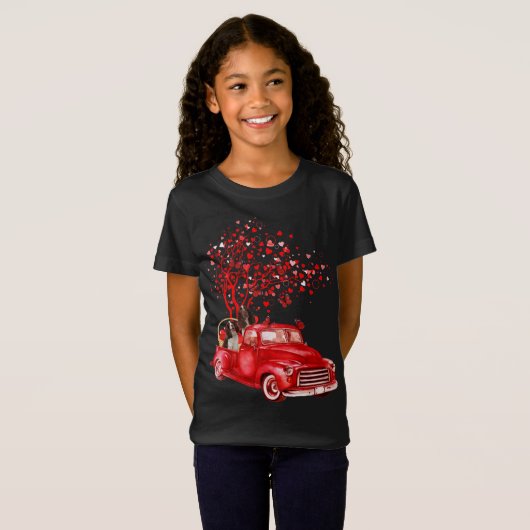 Englisch Springer Spanischer Reitwagen Valentine B T-Shirt (Vorne ganz)
