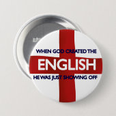 Englisch-St George Tagesgott hergestellt Button (Vorne & Hinten)
