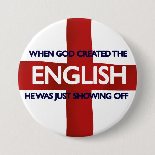 Englisch-St George Tagesgott hergestellt Button