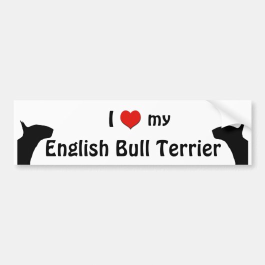 Englisch-Stier-Terrier-Autoaufkleber Autoaufkleber (Vorne)