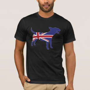 Englisch-Stier-Terrier/Gewerkschafts-Jack-T-Shirt T-Shirt