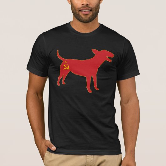 Englisch-Stier-Terrier/kommunistisches T-Shirt (Vorderseite)