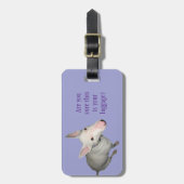 Englisch-Stier-Terrier-Sitzen hübsch Gepäckanhänger (Vorderseite vertikal)