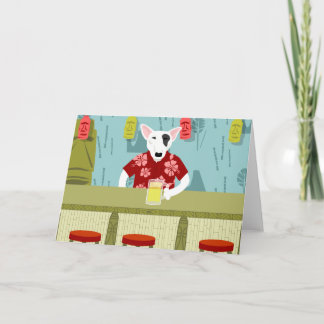 Englisch-Stier-Terrier Tiki Bar Karte