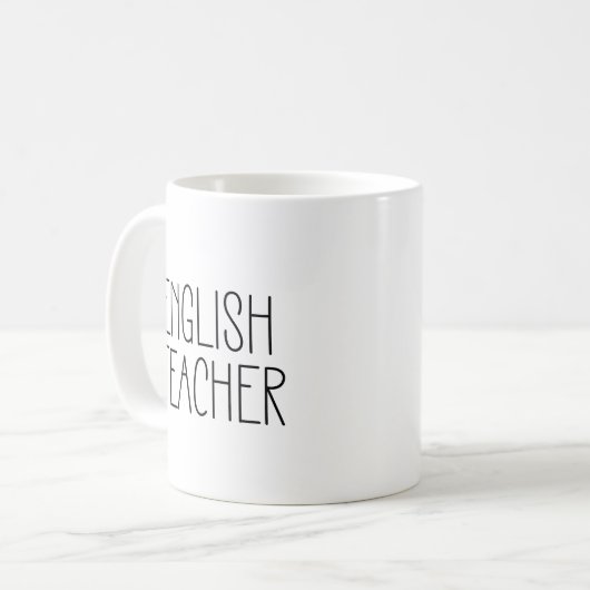 Englisch Teacher Coffee Tasse (Vorderseite Links)