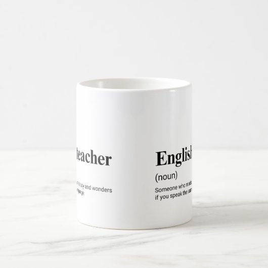 Englisch Teacher Funny Teaching Definition Kaffeetasse (Mittel)
