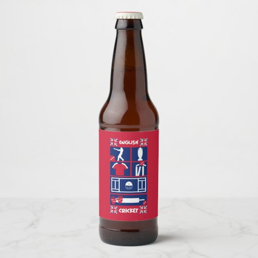 Englisch Test Cricket The Ashes Bierflaschenetikett (Vorderseite)