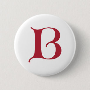 Englisch text Gothic Monogram Letter B Button