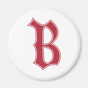 Englisch text Gothic Monogram Letter B Magnet