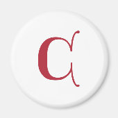 Englisch text Gothic Monogram Letter C Magnet (Vorne)
