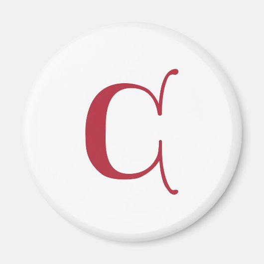 Englisch text Gothic Monogram Letter C Magnet (Vorne)