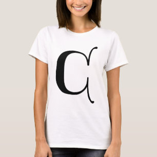 Englisch text Gothic Monogram Letter C T-Shirt