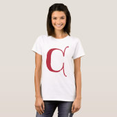 Englisch text Gothic Monogram Letter C T-Shirt (Vorne ganz)