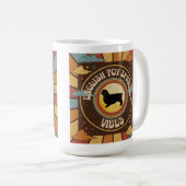 ENGLISCH TOY SPANIEL VIBES Retro Tasse (VorderseiteRechts)