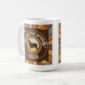 ENGLISCH TOY SPANIEL VIBES Retro Tasse (Vorderseite Links)