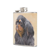 Englisch Toy Spanisch Malerei Original Animal Art Flachmann (Links)