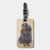 Englisch Toy Spanisch Malerei Original Animal Art Gepäckanhänger (Vorderseite vertikal)