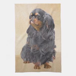 Englisch Toy Spanisch Malerei Original Animal Art Geschirrtuch