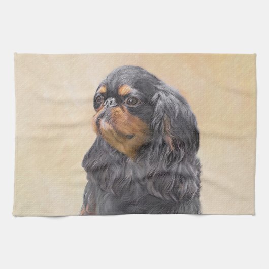 Englisch Toy Spanisch Malerei Original Animal Art Geschirrtuch (Horizontal)