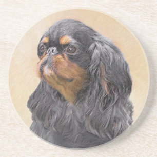 Englisch Toy Spanisch Malerei Original Animal Art Getränkeuntersetzer
