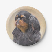 Englisch Toy Spanisch Malerei Original Animal Art Pappteller (Vorderseite)