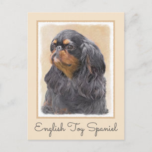 Englisch Toy Spanisch Malerei Original Animal Art Postkarte