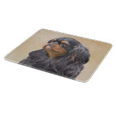 Englisch Toy Spanisch Malerei Original Animal Art Schneidebrett (Ecke)