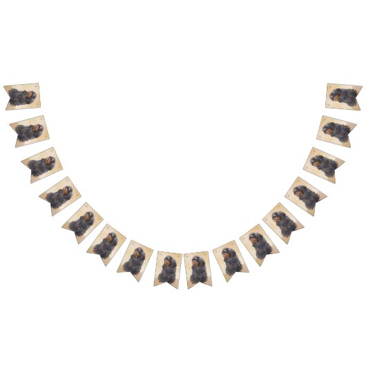 Englisch Toy Spanisch Malerei Original Animal Art Wimpelkette (Alle)