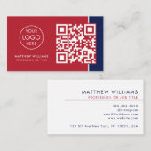 Englisch Tutor Beruflich QR Code Logo Modern Visitenkarte (Vorne/Hinten)