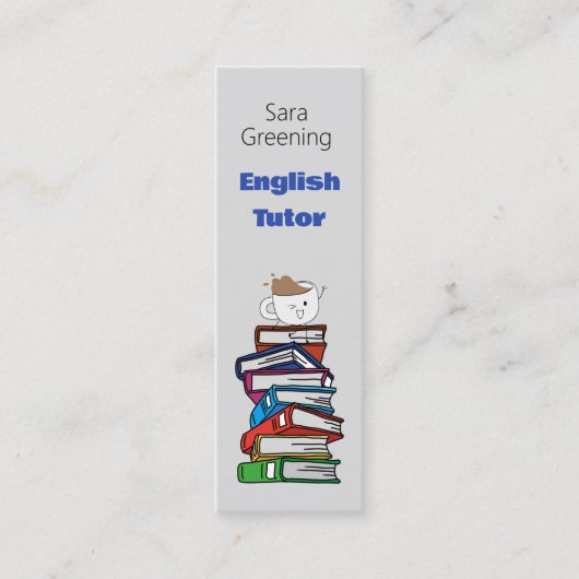 Englisch Tutor Lesezeichen Lehrer Mini Visitenkarte (Vorderseite)