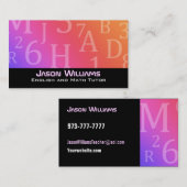 Englisch- und Mathetutor Visitenkarten Visitenkarte (Vorne/Hinten)