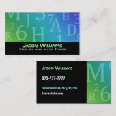 Englisch- und Mathetutor Visitenkarten Visitenkarte (Vorne/Hinten)