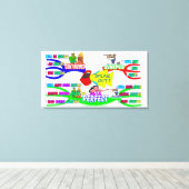 Englisch via Mind Maps Leinwanddruck (Insitu (Holzboden))