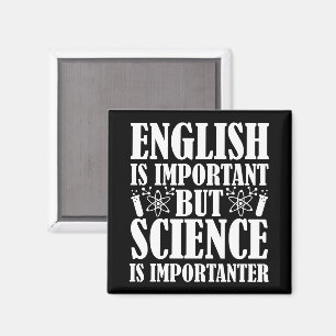 Englisch wichtig, aber Science Funny Teacher Spric Magnet