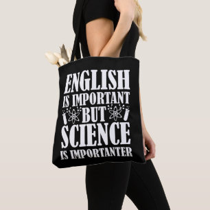 Englisch wichtig, aber Science Funny Teacher Spric Tasche