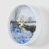 Englisch Winter River Stroll - Round Wall Uhr (Winkel)
