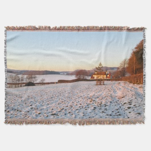 Englisch Winter Sunset - Personalisiert Decke (Vorderseite)