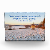 Englisch Winter Sunset - Personalisiert Fotoblock (Vorderseite)
