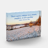 Englisch Winter Sunset - Personalisiert Fotoblock (Links)