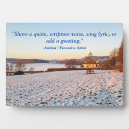 Englisch Winter Sunset - Personalisiert Fotoplatte