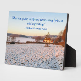Englisch Winter Sunset - Personalisiert Fotoplatte