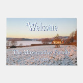 Englisch Winter Sunset - Personalisiert Fußmatte (Vorderseite)