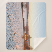 Englisch Winter Sunset - Personalisiert Sherpadecke (Vorderseite)