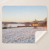 Englisch Winter Sunset - Personalisiert Sherpadecke