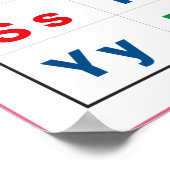 Englische Alphabetnummern für Kinder Poster (Ecke)