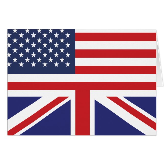 Englische amerikanische Flagge 2 (Vorderseite (Horizontal))