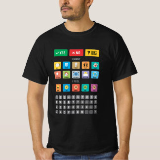 Englische Autismus AAC PECS Mitteilung zur Meldung T-Shirt