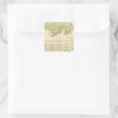 Englische Besitzungen Quadratischer Aufkleber (Tasche)