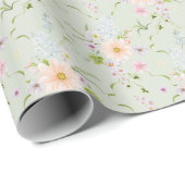 Englische Blumenwiese Geschenkpapier (Rolleneckpunkt)